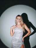 Black Shimmer Evening Gown | Off-Shoulder | GLOWSYOU