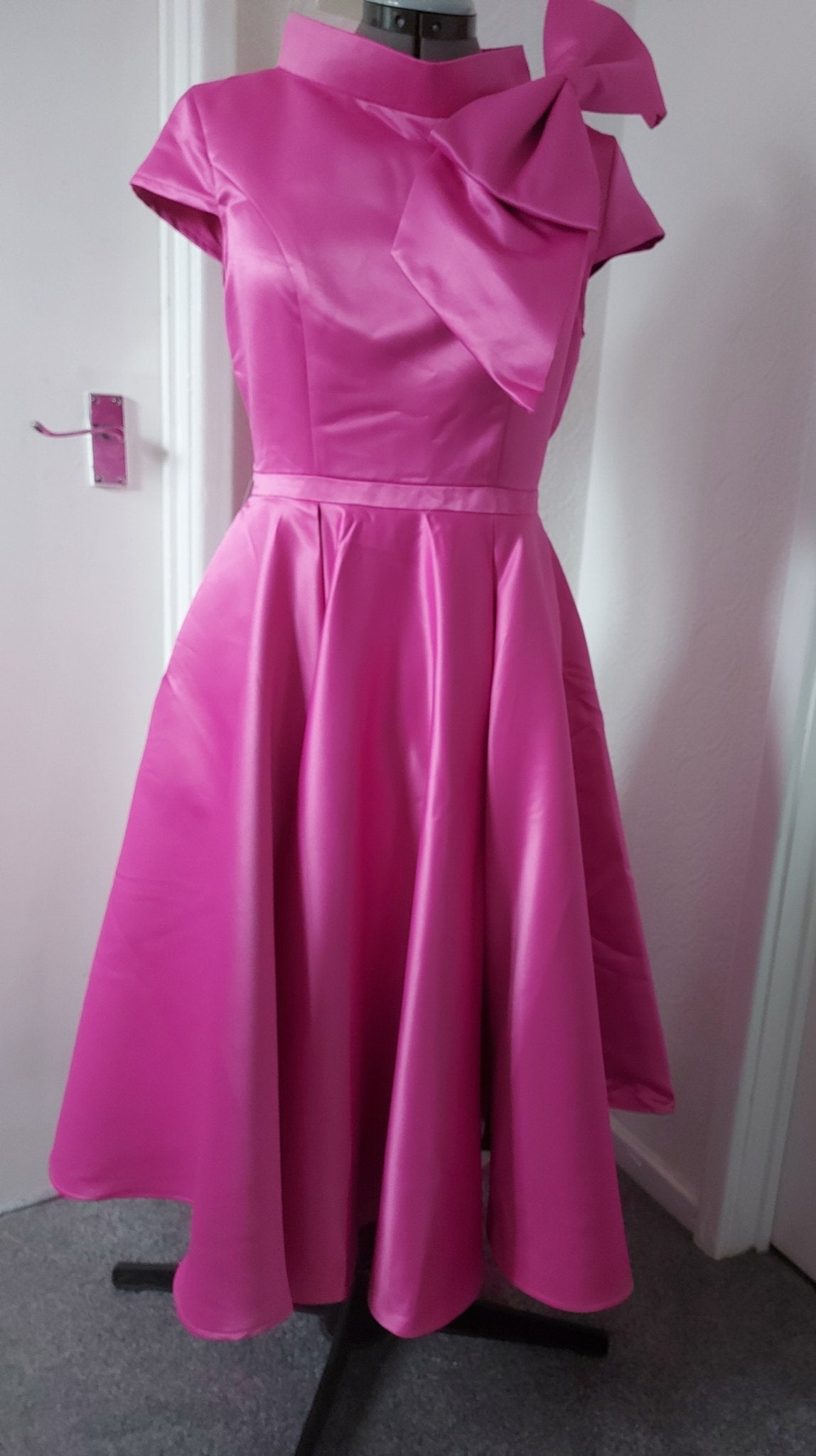 Handmade - The bow-embellished retro bridal dress-2